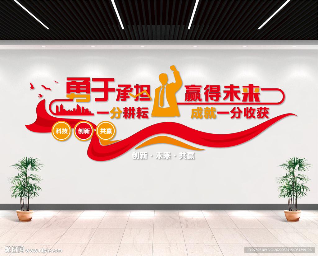 企业励志标语文化墙 