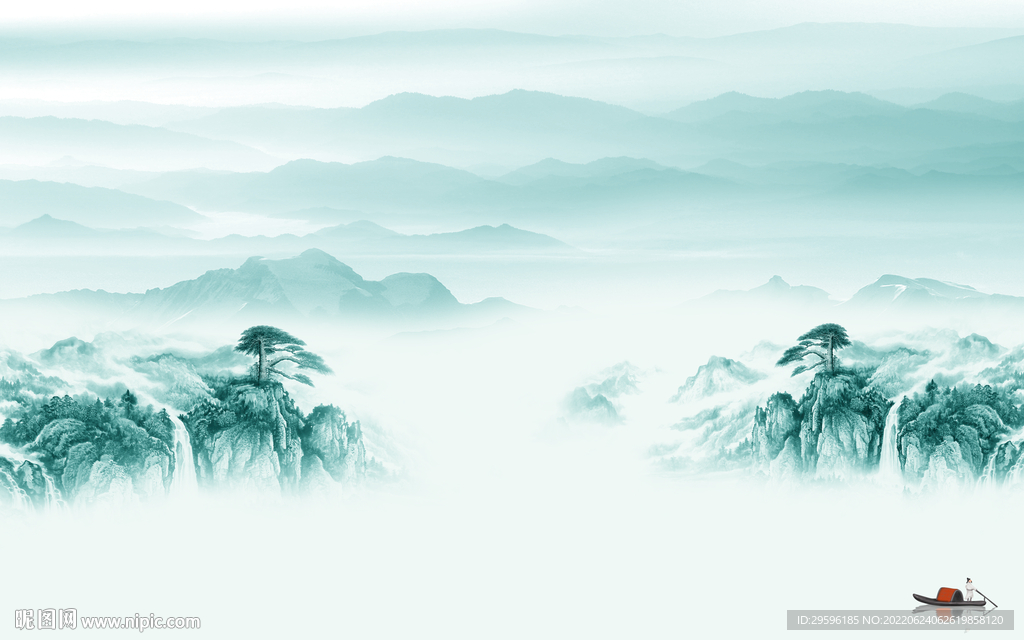 意境 新款中式山水 TIf分层