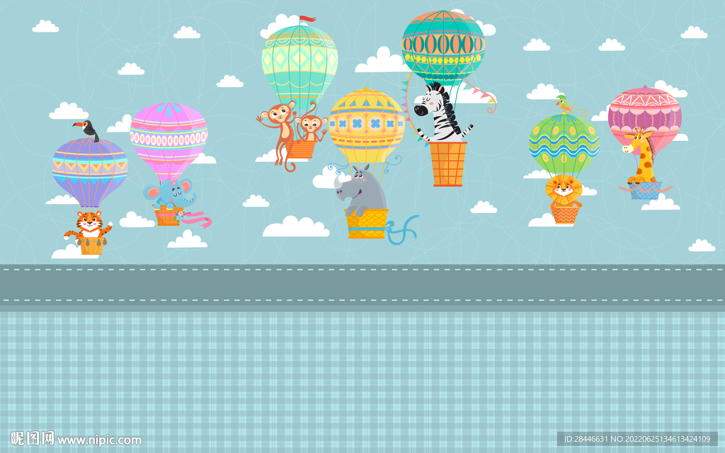 卡通儿童房背景墙