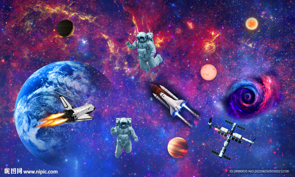 唯美宇宙宇航员