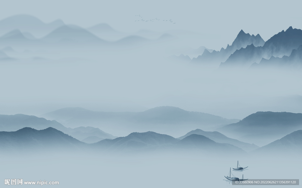 爆款 高档新山水 Tif分层