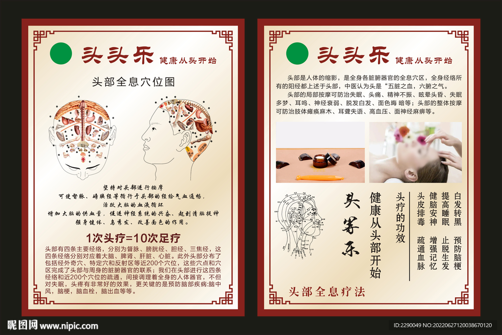 头部全息穴位图