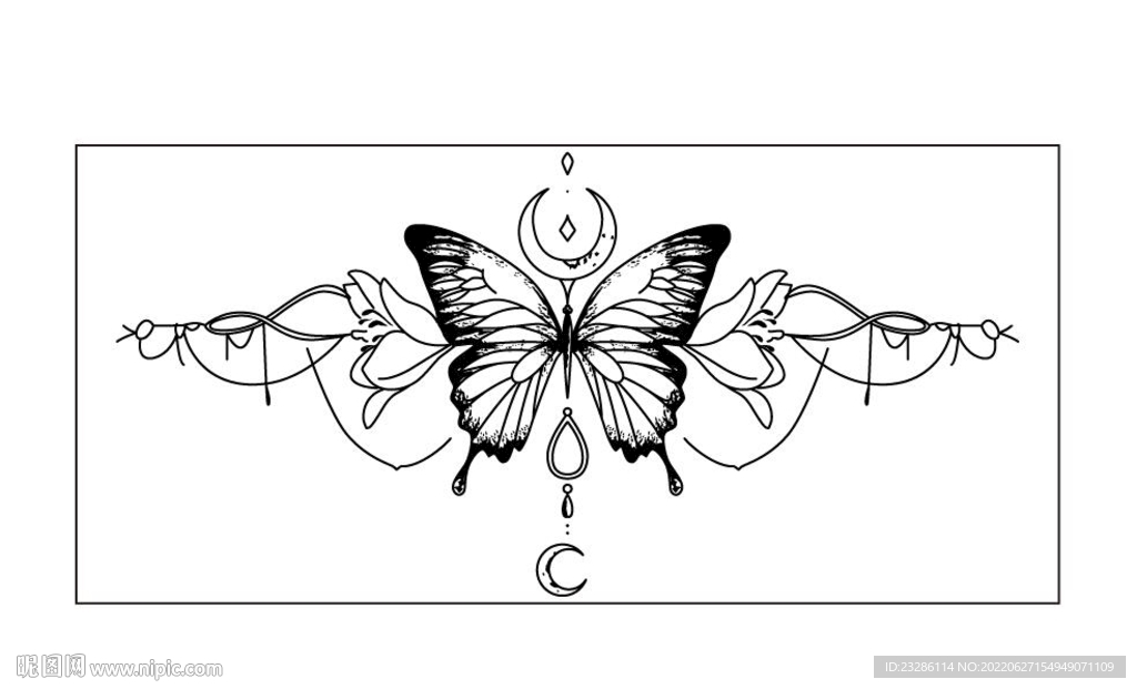 蝴蝶花纹