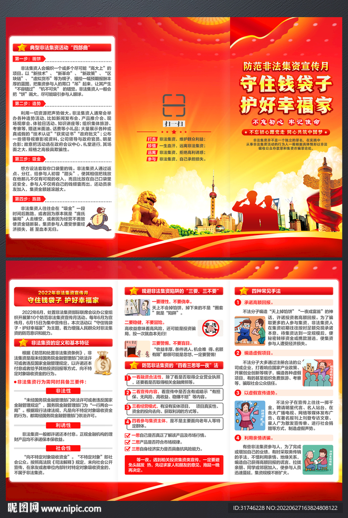 非法集资三折页