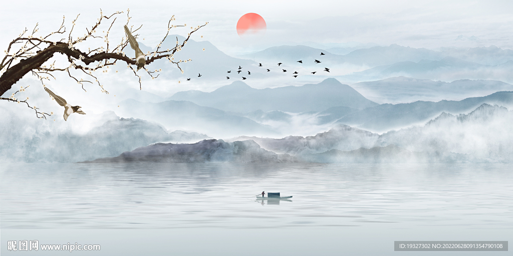 锦绣山河 山水画 
