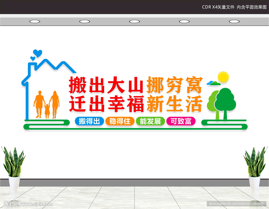 易地搬迁文化墙