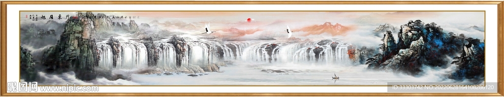 巨幅国画山水画