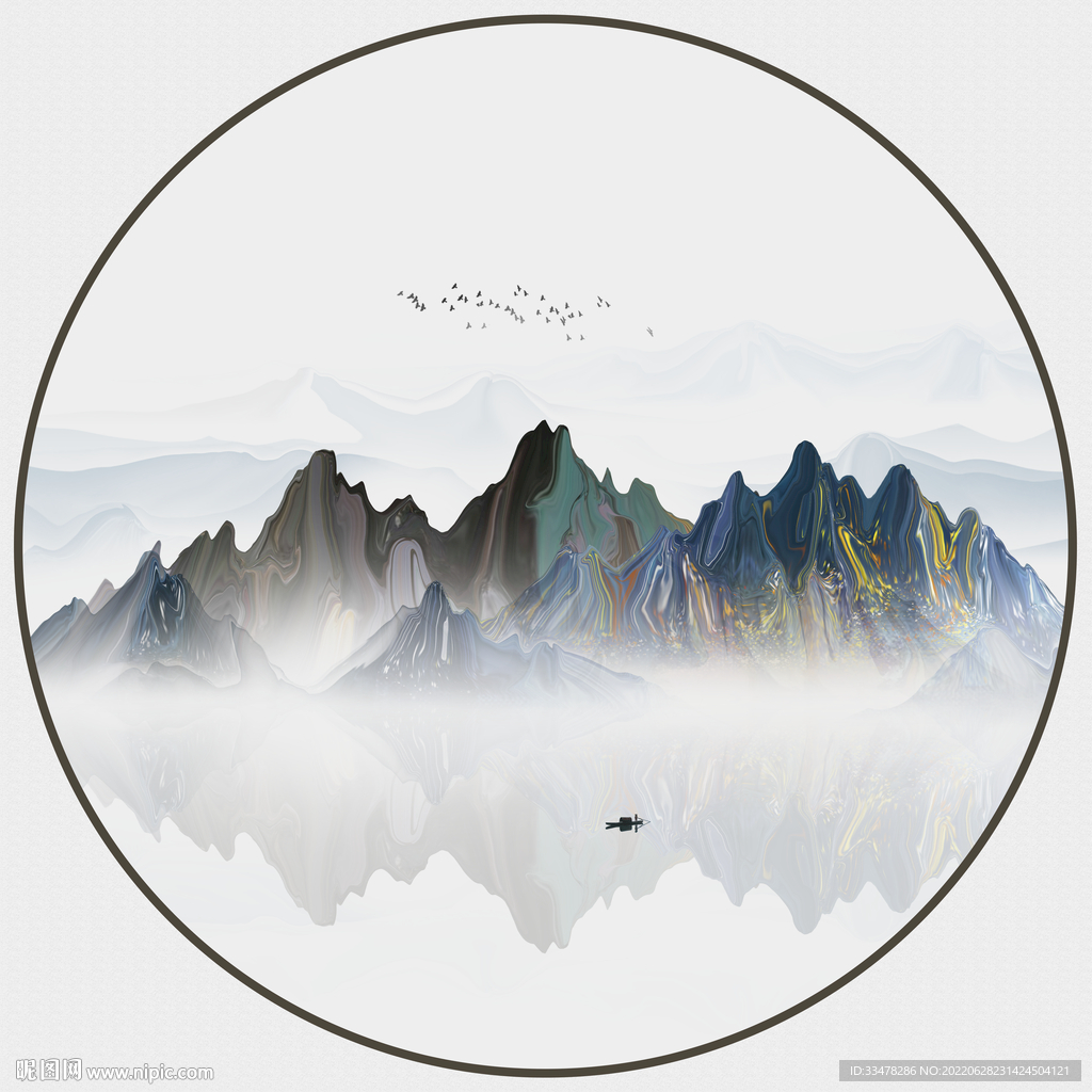 抽象山水画
