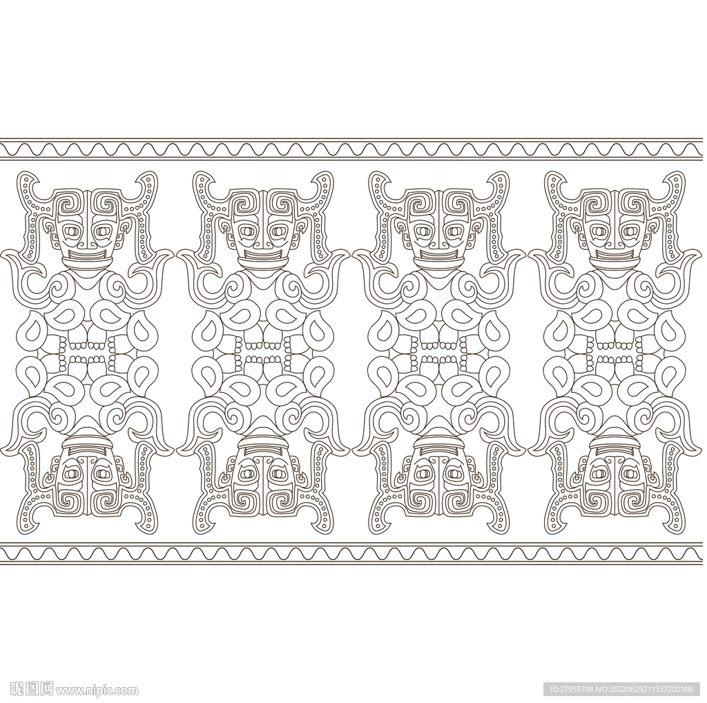 三星堆图案背景