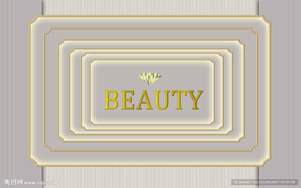 网红轻奢拍照打卡背景墙