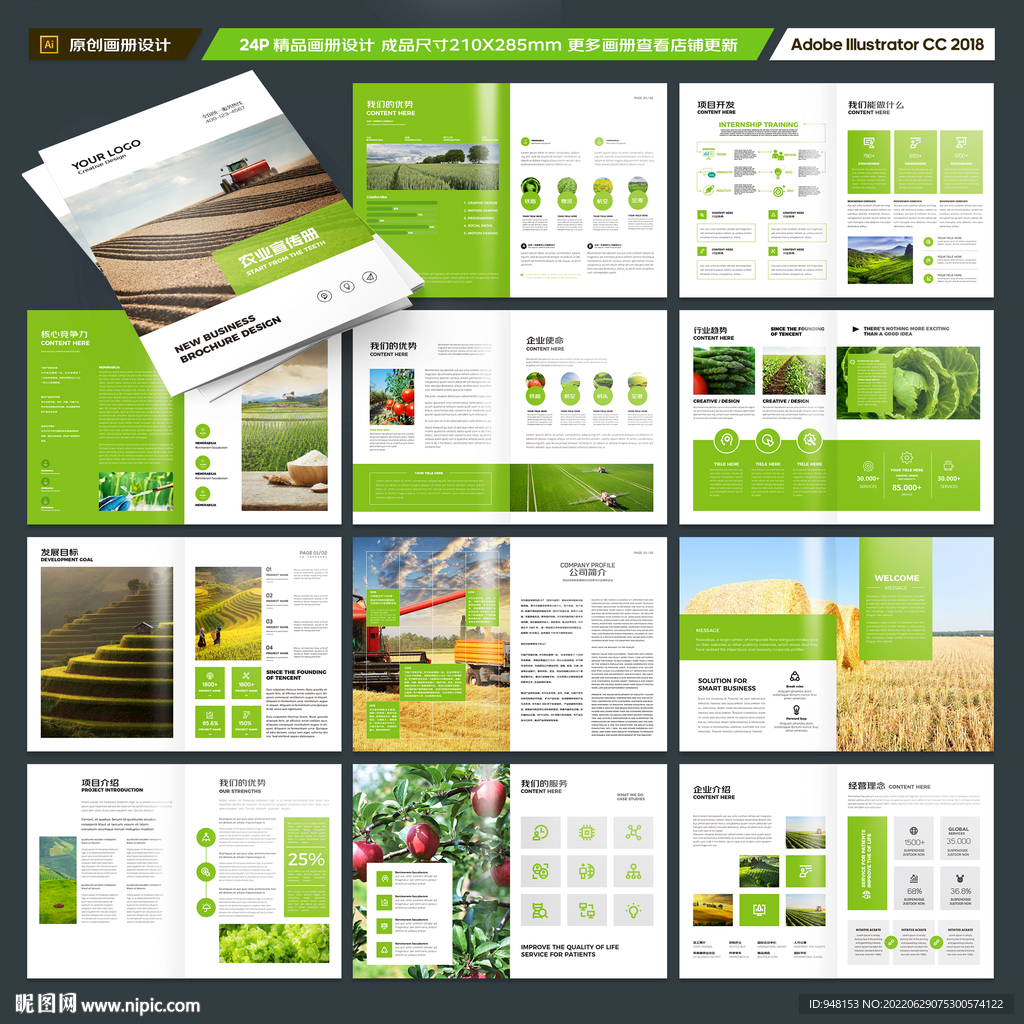 农产品画册模板