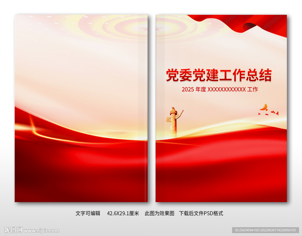 党委党建工作报告画册封面设计