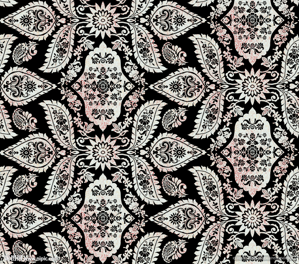 单色民族风图案