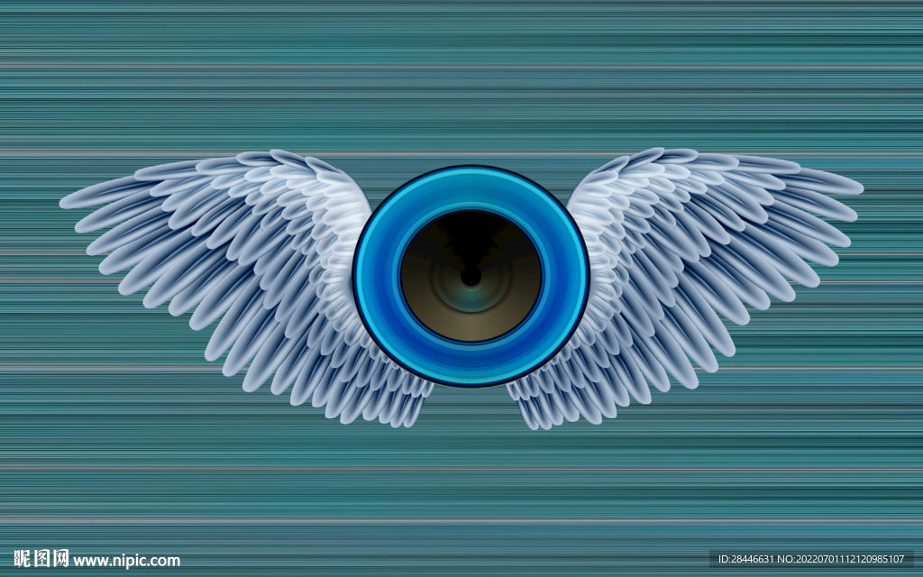 网红翅膀拍照打卡背景墙