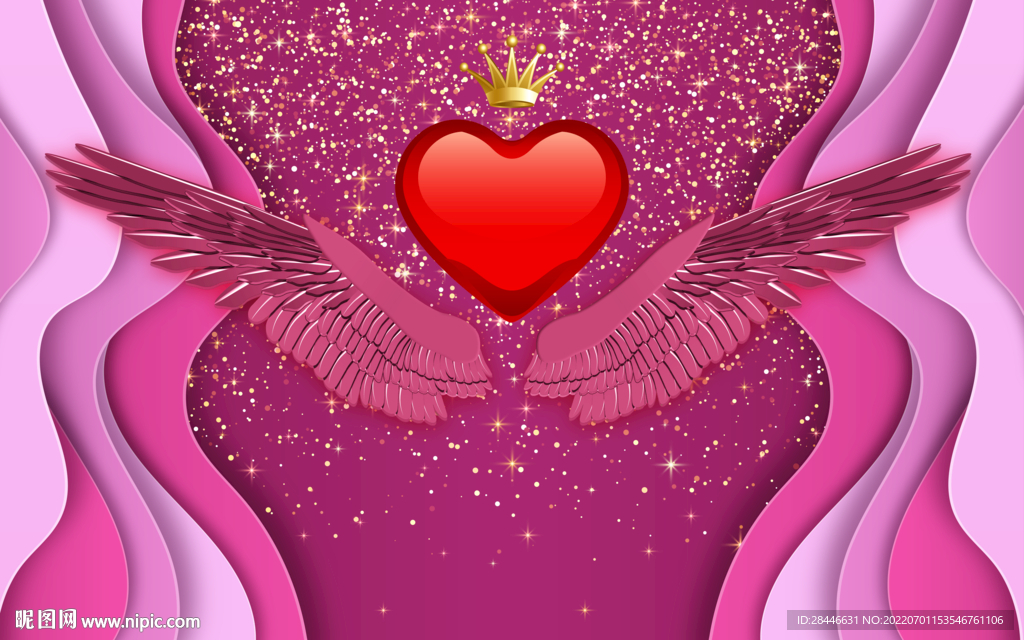 网红翅膀拍照打卡背景墙