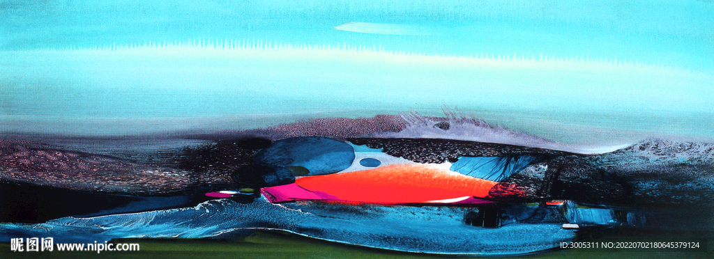 轻奢装饰画 抽象油画 水彩画