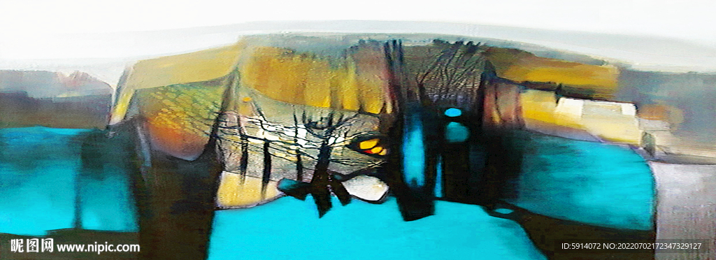 轻奢装饰画 抽象油画