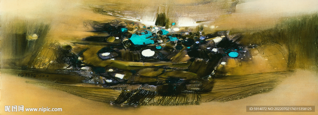 轻奢装饰画 抽象油画