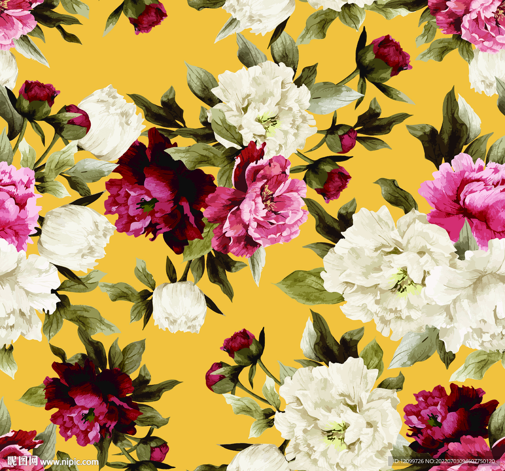 大花 花朵数码印花