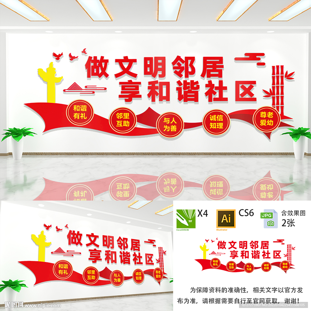 争做文明邻居文化墙