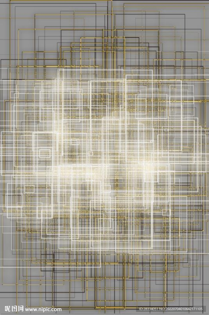 3D抽象金属线条玄关装饰画