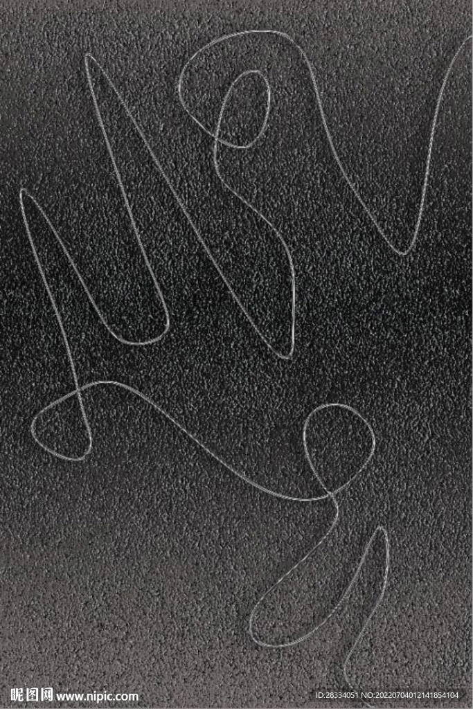 3D抽象金属曲线玄关装饰画