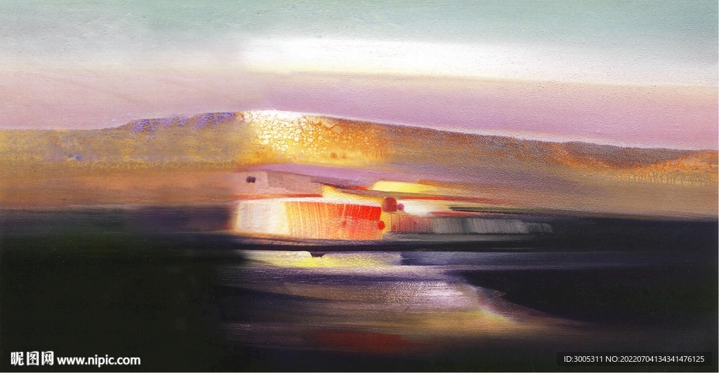 轻奢装饰画 抽象油画 水彩画