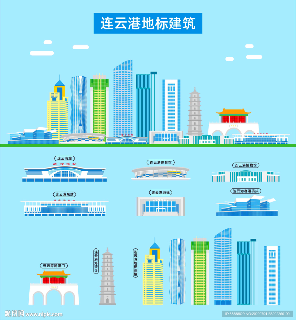 连云港地标建筑剪影
