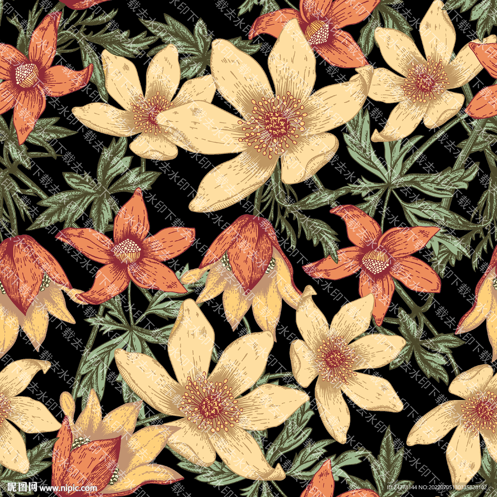 手绘花