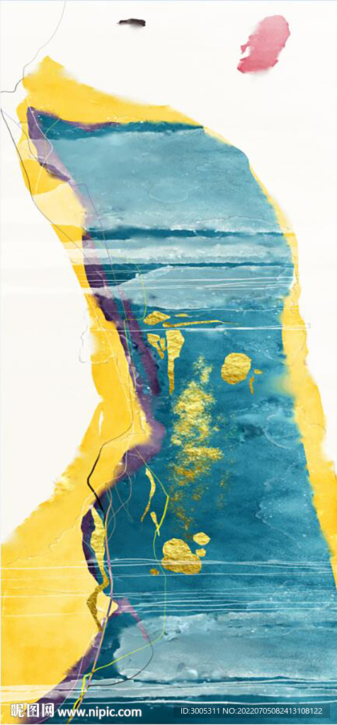 轻奢装饰画 抽象画 彩绘