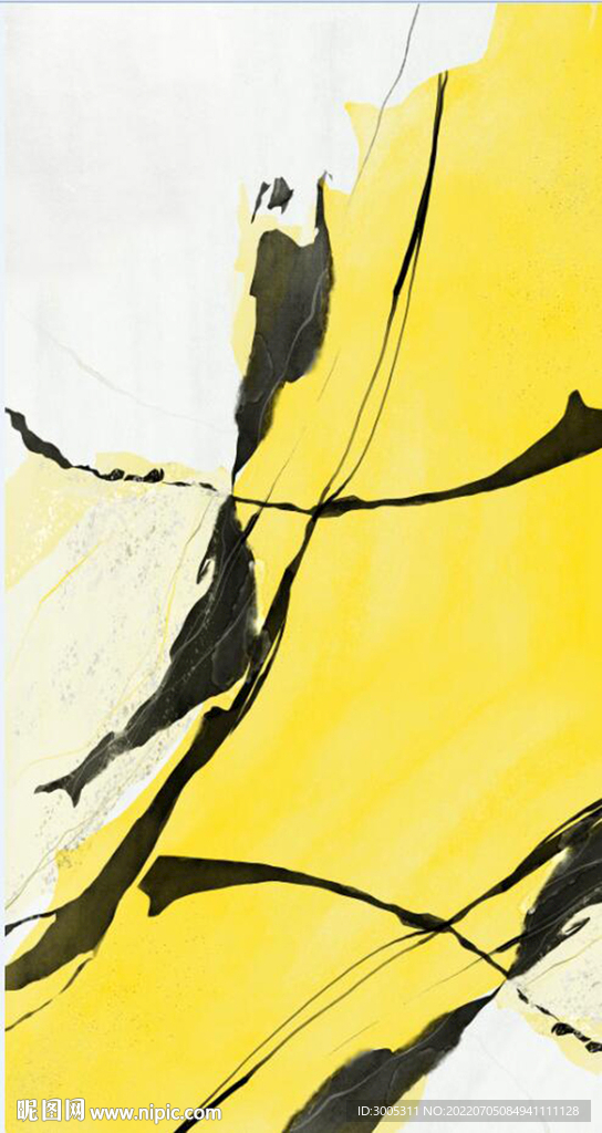 轻奢装饰画 抽象水墨画 彩绘