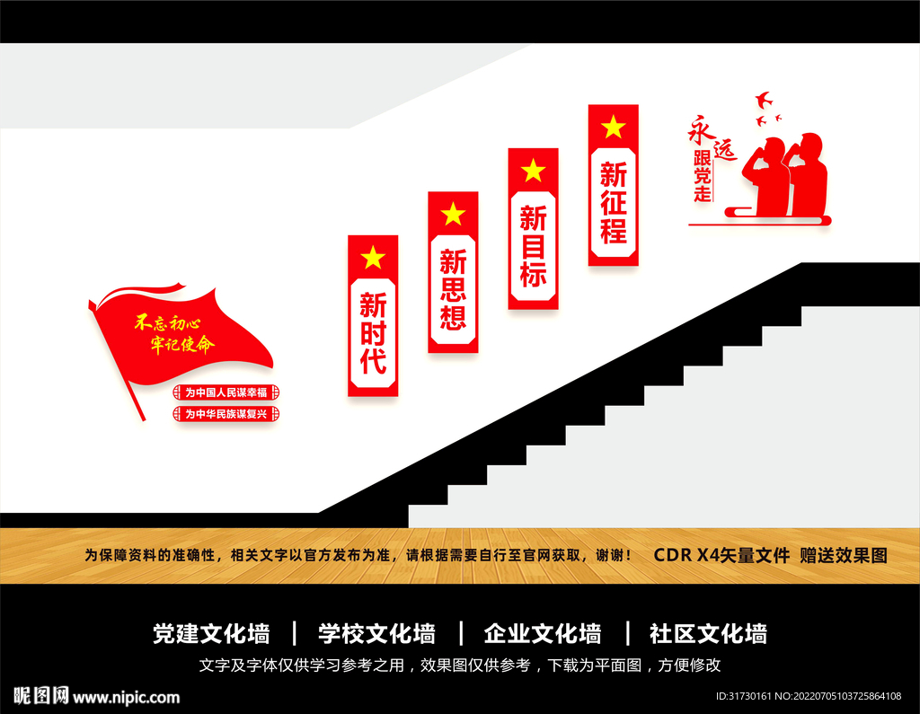 楼梯党建文化墙