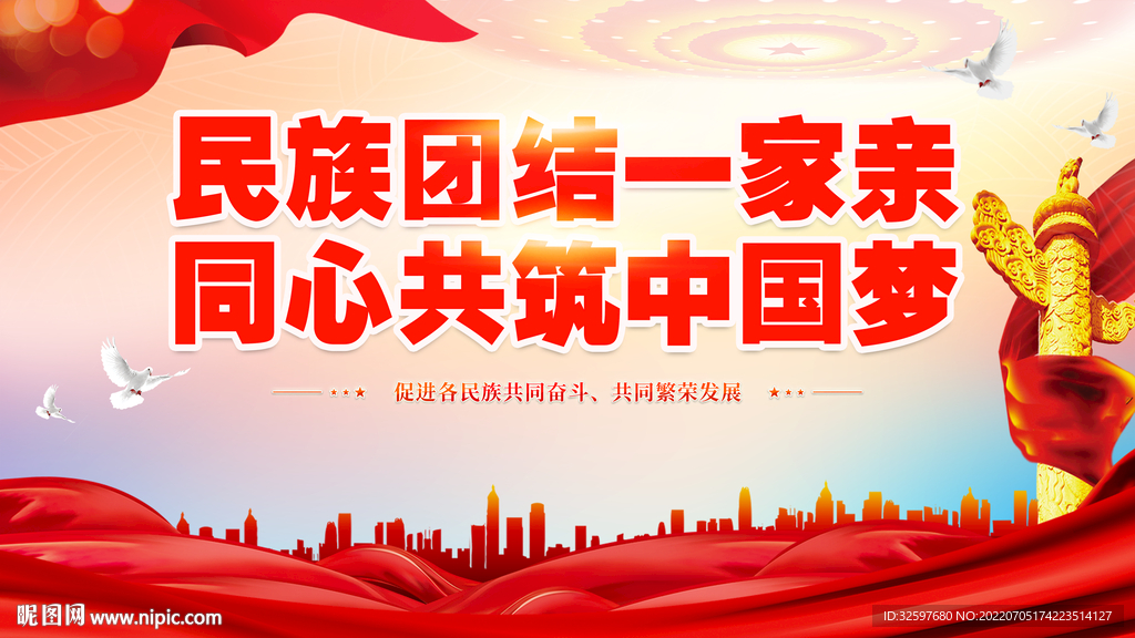 民族团结宣传展板