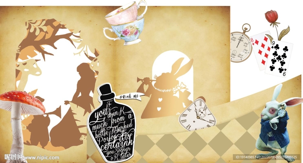 香槟色爱丽丝婚礼迎宾区打印文件