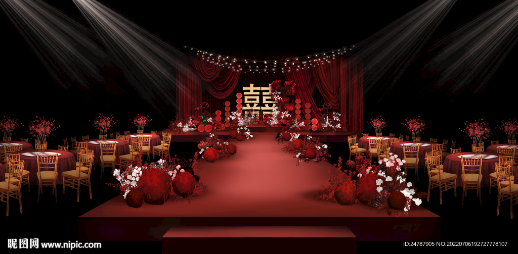 红色新中式婚礼