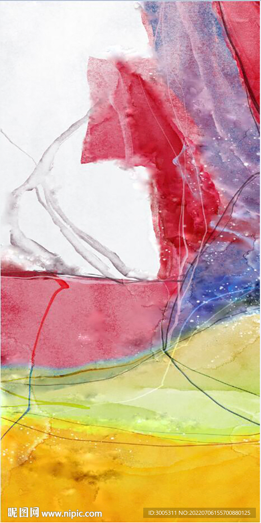 轻奢装饰画 抽象油画 彩绘图