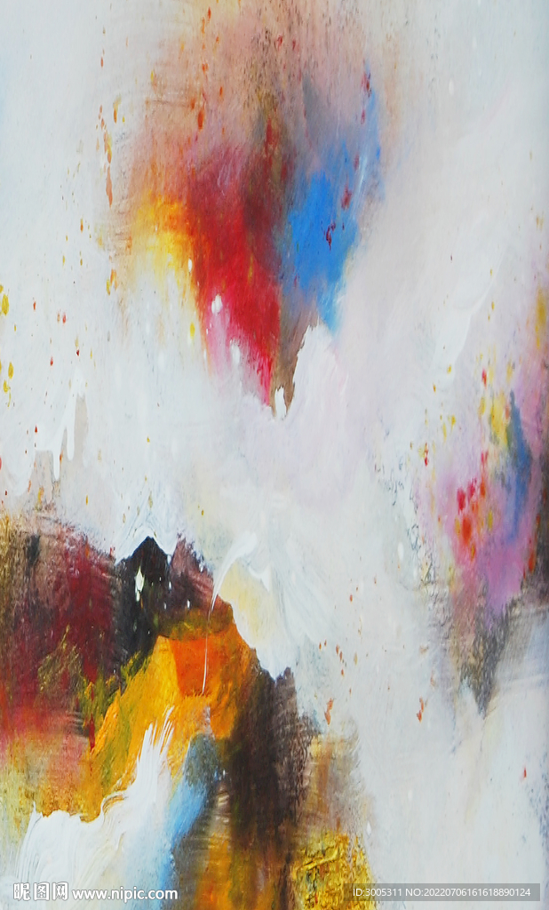 轻奢装饰画 抽象油画 彩绘图