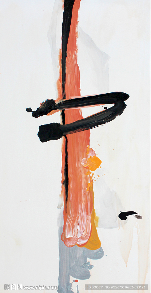 轻奢装饰画 抽象油画 彩绘图