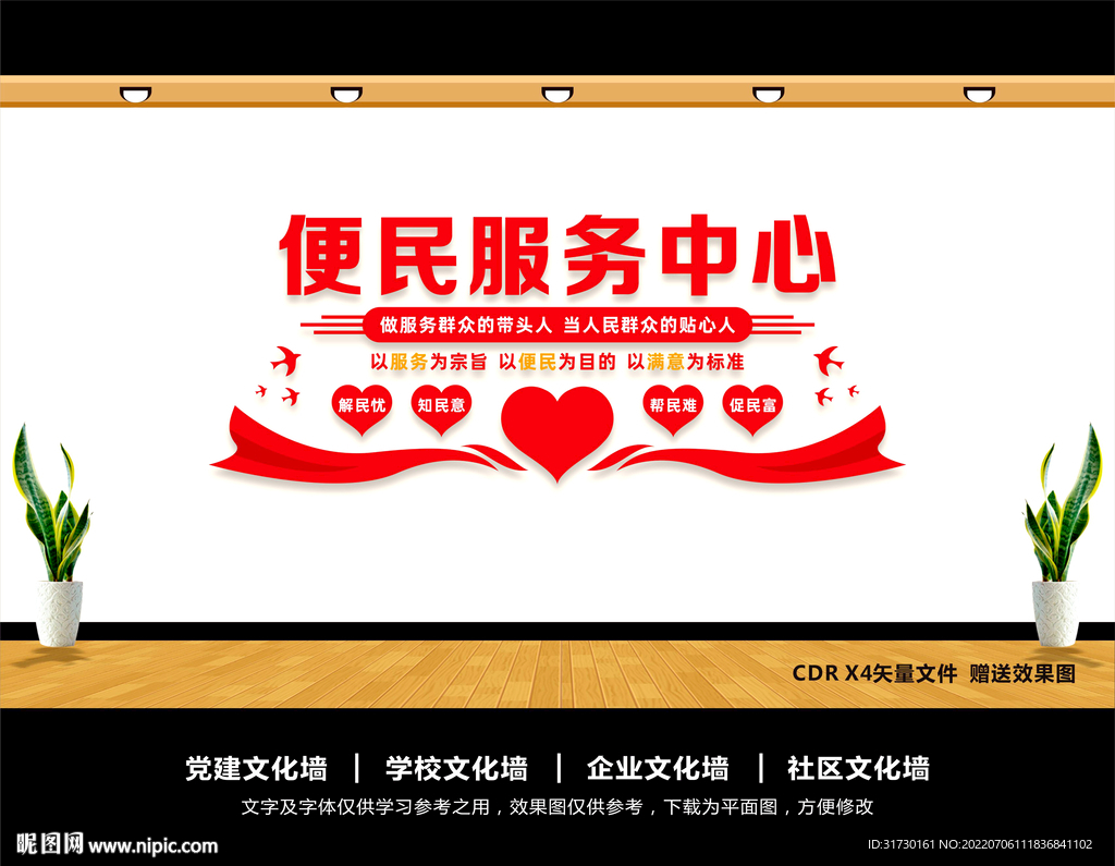 便民服务中心文化墙