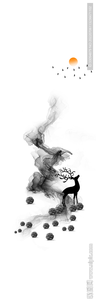 高清分层透明底平开门打印图