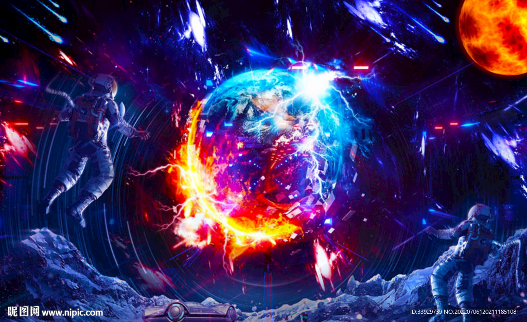 宇宙科技宇航员背景