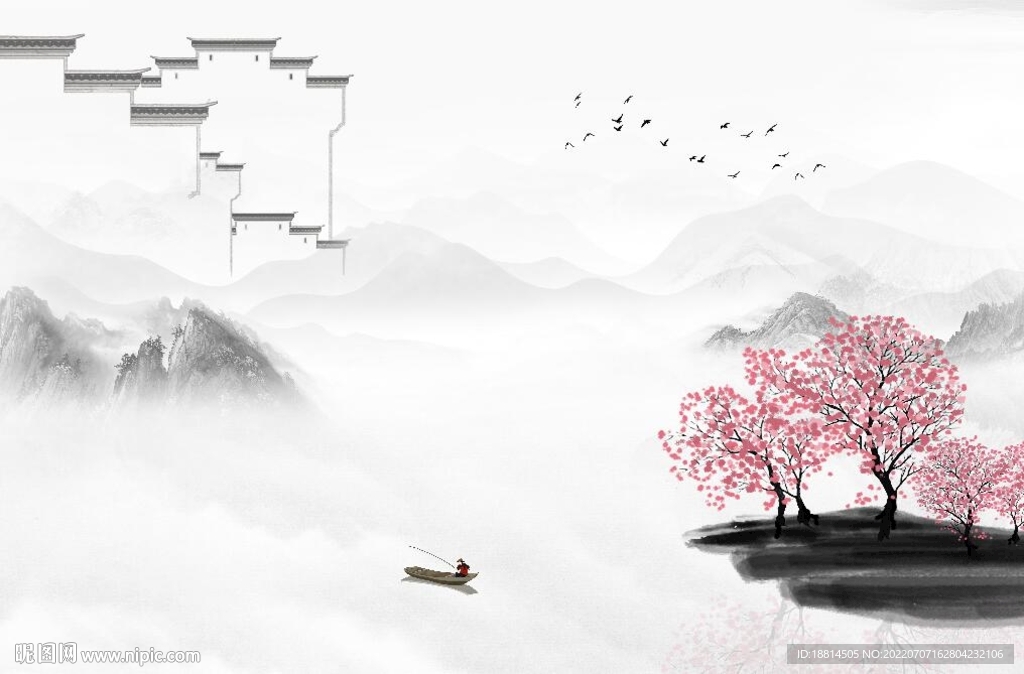 山水背景墙