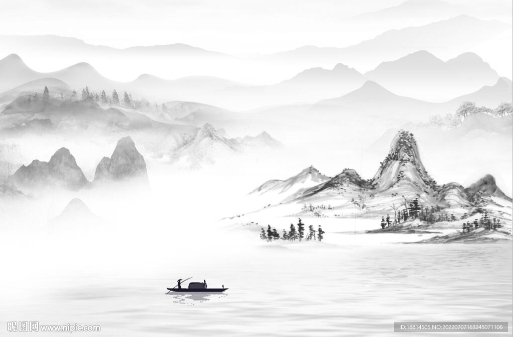 山水背景墙