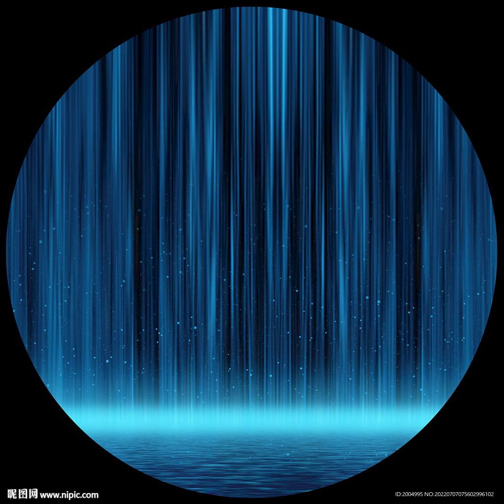 圆形瀑布装饰画