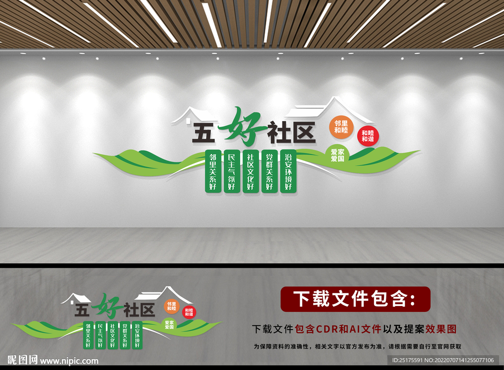 五好小区文化墙