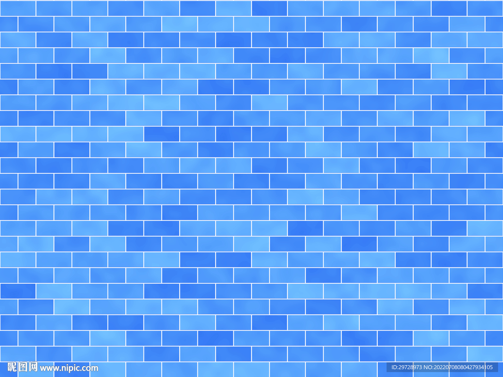 蓝色砖墙纸