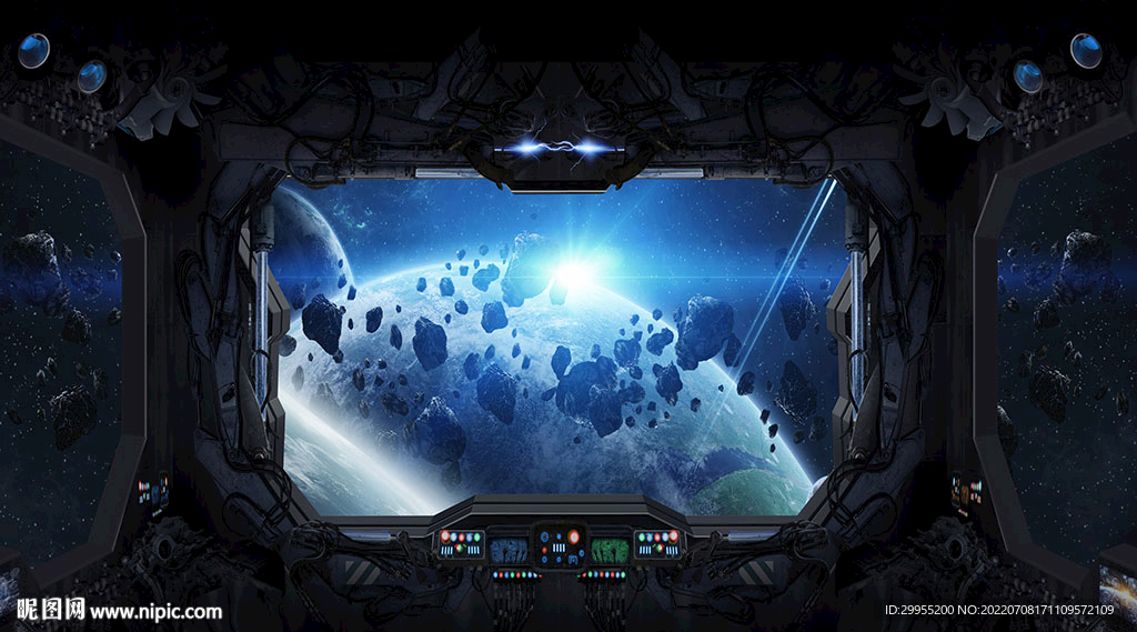 宇宙太空星球背景墙