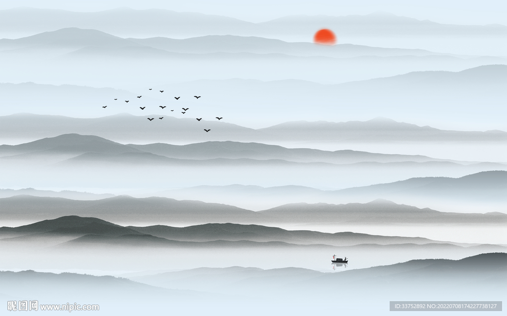 新中式山水画