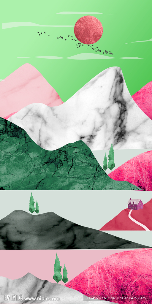 山水艺术玄关过道