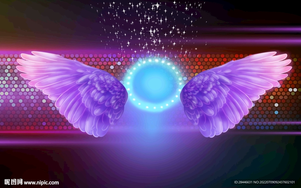 翅膀拍照打卡直播背景墙 